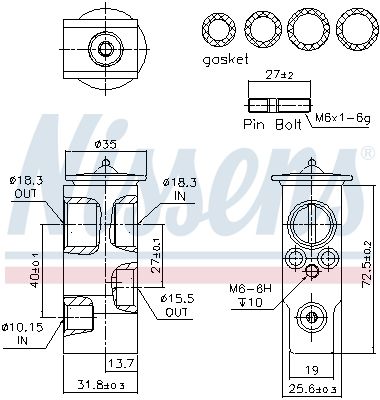 Nissens 999385 Клапан кондиціонера First Fit