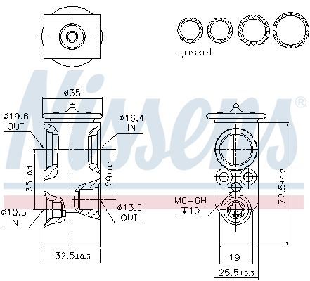 Nissens 999394 Клапан кондиціонера First Fit
