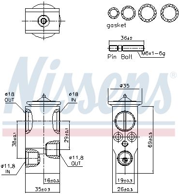 Nissens 999437 Клапан кондиціонера