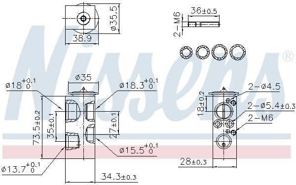 Nissens 999443 Клапан кондиціонера First Fit