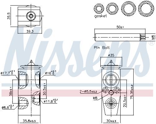 Nissens 999445 Клапан кондиціонера First Fit
