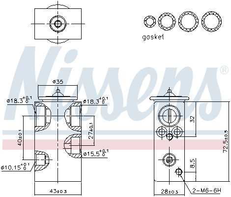 Nissens 999487 Клапан кондиціонера