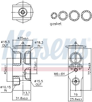 Nissens 999489 Клапан кондиціонера