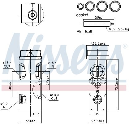 Nissens 999553 Клапан кондиціонера