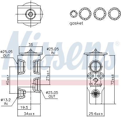 Nissens 999556 Клапан кондиціонера