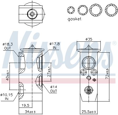 Nissens 999557 Клапан кондиціонера