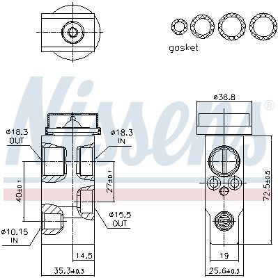 Nissens 999561 Клапан кондиціонера