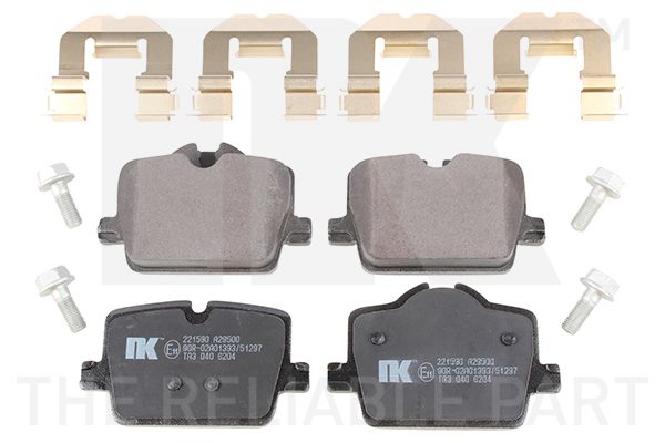 NK 221590 Гальмівні дискові колодки, комплект