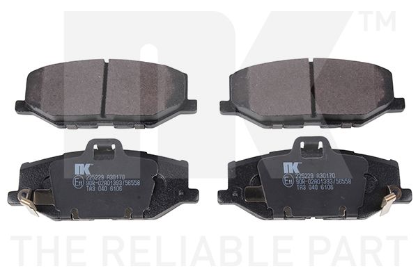 NK 225229 Колодки гальмівні дискові, комплект