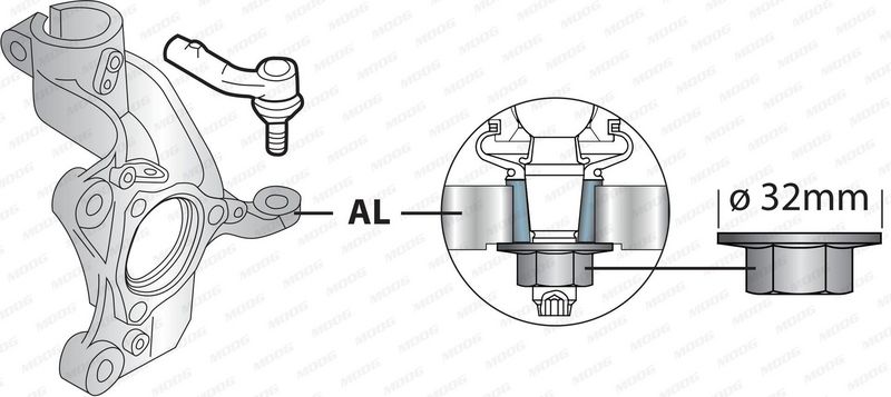 VO-ES-10704 MOOG Накінечник кермової тяги