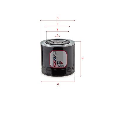S 3653 R SOFIMA Фільтр оливи