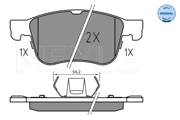 Meyle 0252055617 Колодки гальмівні (передні) Ford Focus/Kuga 1.0-2.0 EcoBoost18-(Ate)
