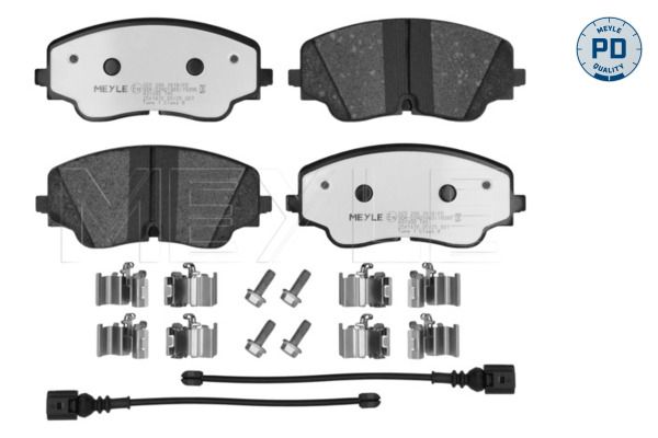 Meyle 0252062618PD Колодки гальмівні (передні) VW Golf VIII/Tiguan 20- (+датчик/пружинки/болти)