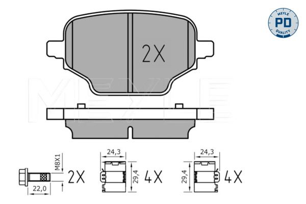 Meyle 0252078418 Колодки гальмівні (передні) MB 207-410D