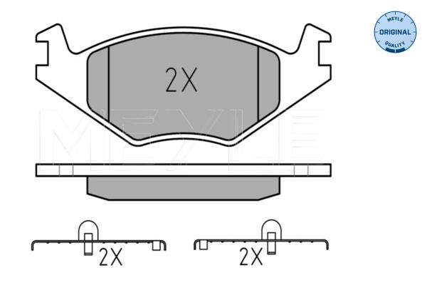 Meyle 0252088715 Колодки гальмівні (передні) VW Golf/Jetta 83-91 (137.9x15.3x49)