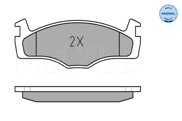 Meyle 0252088715 Колодки гальмівні (передні) VW Golf/Jetta 83-91 (137.9x15.3x49)