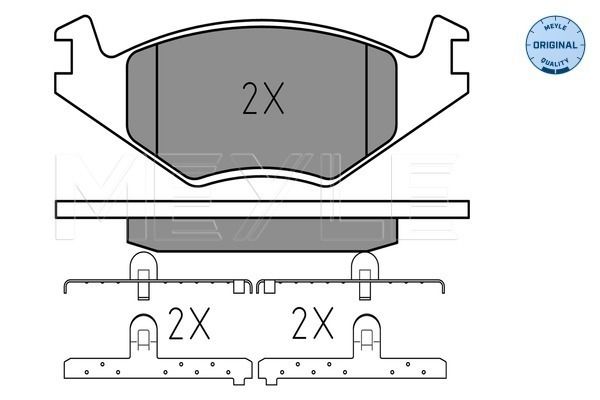 Meyle 0252088719 Колодки гальмівні (передні) Seat Cordoba/Ibiza II/VW Golf/Jetta II /Passat/Polo 1.3