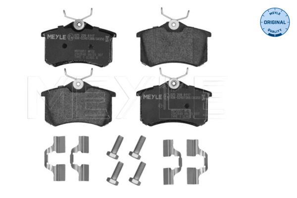 Meyle 0252096117 Колодки гальмівні (задні) VW Caddy III 04-/Peugeot 308 07-/Citroen C4 04- (87.1x52.