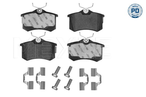 Meyle 0252096117PD Колодки гальмівні (задні) VW Caddy III 04-/Peugeot 308 07-/Citroen C4 04- (87.1x5