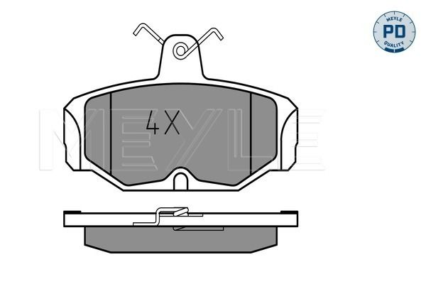 Meyle 0252101214 Колодки гальмівні (передні) Hyundai Accent I/II 89-06/Getz 02-11 (Akebono)
