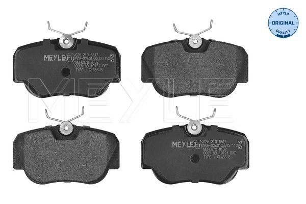Meyle 0252105517 Колодки гальмівні (передні) MB 190 (W201) -93
