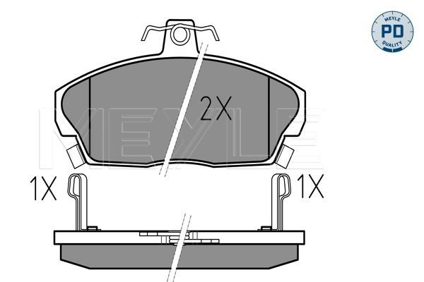 Meyle 0252151518W Колодки гальмівні (передні) Honda Civic VI/VII -05
