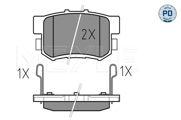 Meyle 0252171914W Колодки гальмівні (задні) Honda Accord IV/V/Civic VI/VII/VIII