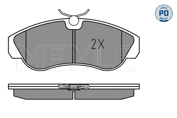 Meyle 0252179919W Колодки гальмівні (передні) Fiat Ducato 94- R16