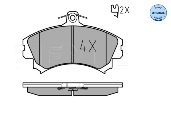 Meyle 0252192017 Колодки гальмівні (передні) Mitsubishi Carisma 1.6i/1.8 16V/1.9 TD 95-06