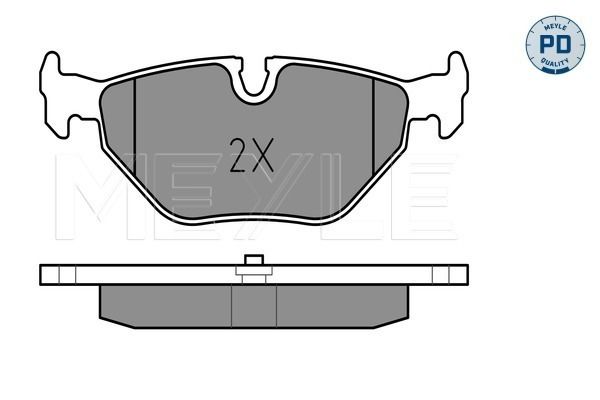 Meyle 0252193417PD Колодки гальмівні (задні) BMW 3 (E36/E46) 90-05 (Ate)