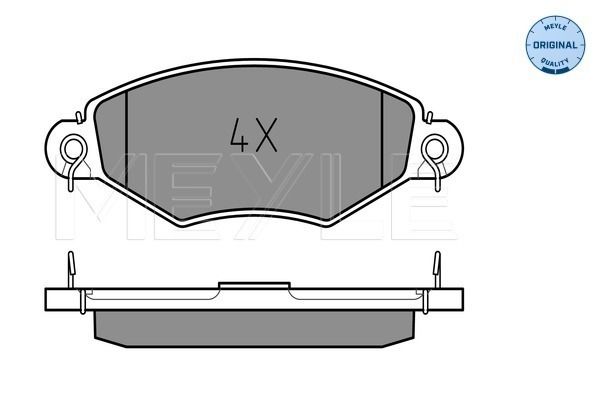 Meyle 0252198018 Колодки гальмівні (передні) Renault Kangoo 98- (Bosch)