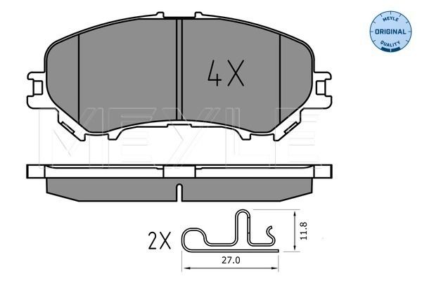 Meyle 0252206518 Колодки гальмівні (передні) Nissan Qashqai II/X-Trail/ Renault Kadjar 13-