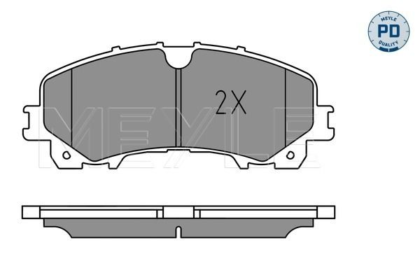 Meyle 0252211716PD Колодки гальмівні (передні) Nissan X-Trail/Infiniti Q50 13-(к-кт)(Akebono)