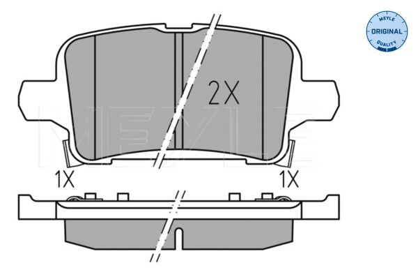 Meyle 0252212917 Колодки гальмівні (задні) Chevrolet Cruze 15-/Bolt 16-/Opel Astra K 15-