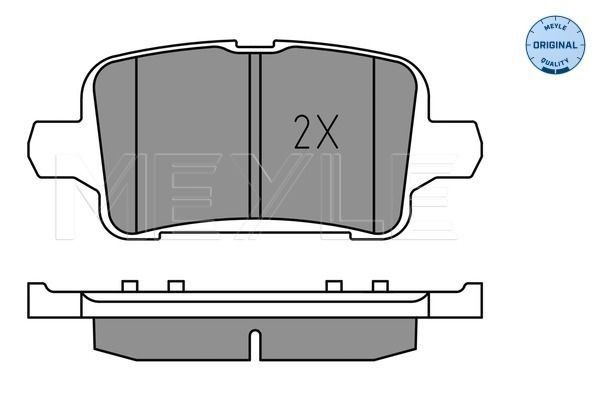 Meyle 0252212917 Колодки гальмівні (задні) Chevrolet Cruze 15-/Bolt 16-/Opel Astra K 15-