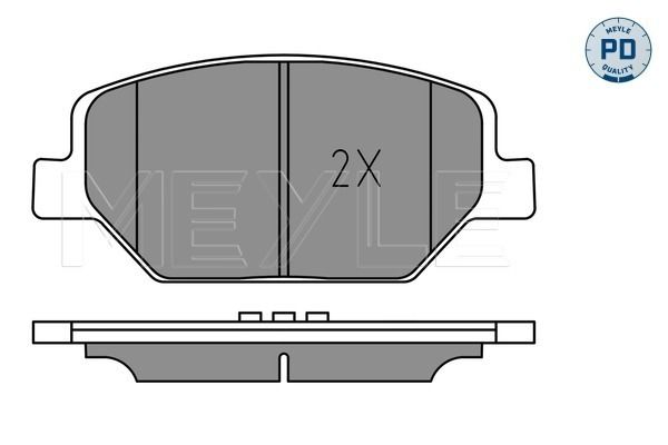 Meyle 0252213819PD Колодки гальмівні (передні) Opel Insignia 1.5-2.0 CDTi 17-