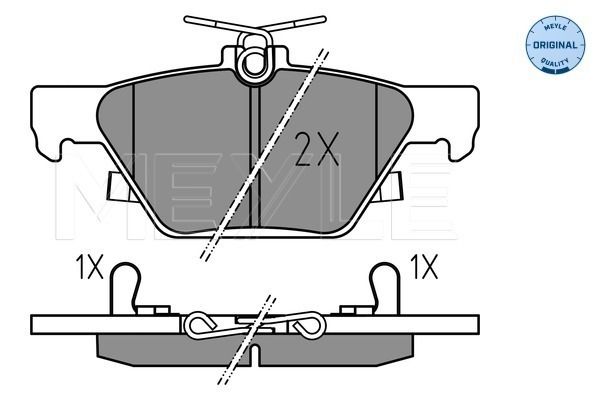 Meyle 0252215814 Колодки гальмівні (задні) Subaru Impreza/Outback/Legacy 1.6-3.6 14- (Akebono)