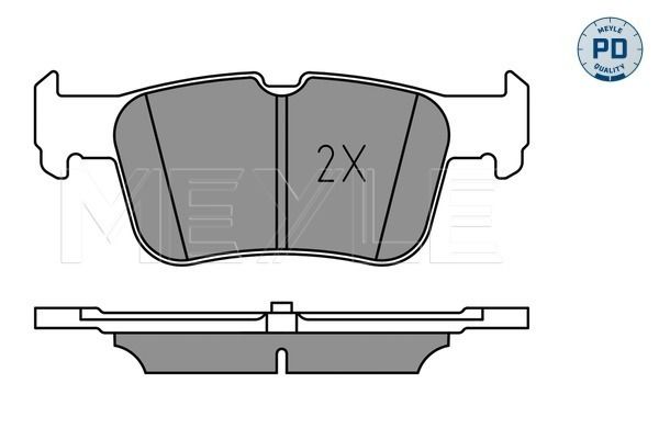 Meyle 0252223116PD Колодки гальмівні (задні) Ford Mondeo/Galaxy/S-Max 14-/Kuga 12-