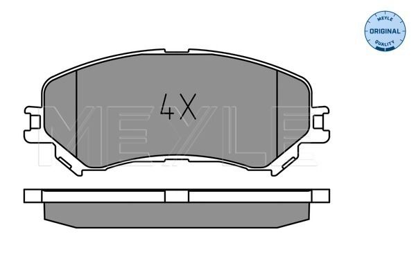 Meyle 0252234719 Колодки гальмівні (передні) Renault Scenic/Megane 15- (без датчика)