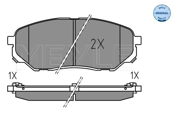 Meyle 0252238017 Колодки гальмівні (передні) Hyundai Santa Fe IV/Kia Sorento 2.0-3.3 15- (к-кт)