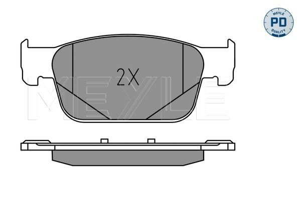 Meyle 0252238317PD Колодки гальмівні (передні) Audi A4/A5 16- (з датчиком)