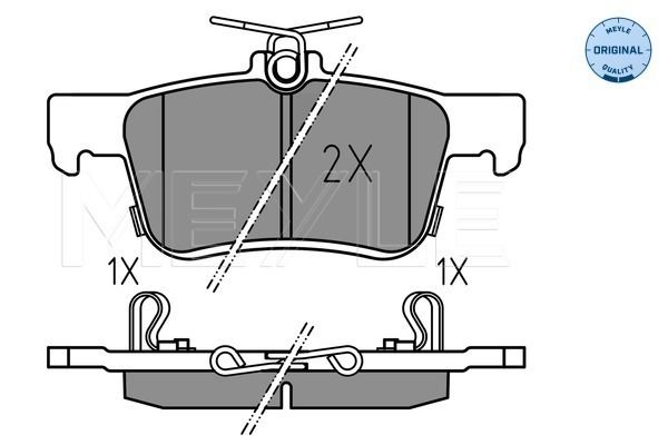 Meyle 0252242915 Колодки гальмівні (задні) Honda Civic 1.0-2.0 16V 13-