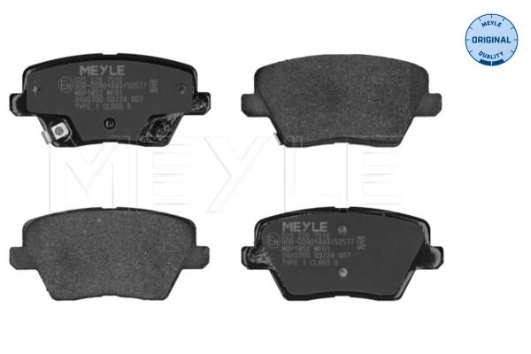 Meyle 0252267516 Колодки гальмівні (задні) Hyundai i30 16-/Kia Ceed 1.0-1.6 18-
