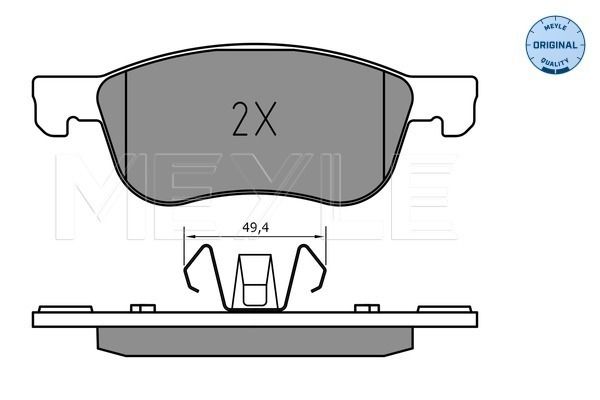 Meyle 0252274816 Колодки гальмівні (передні) Ford Fiesta 1.0-1.5 17-