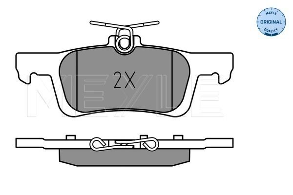 Meyle 0252280714 Колодки гальмівні (задні) Ford Fiesta 1.0 EcoBoost 17-/Peugeot 308 1.6 HDi 14-