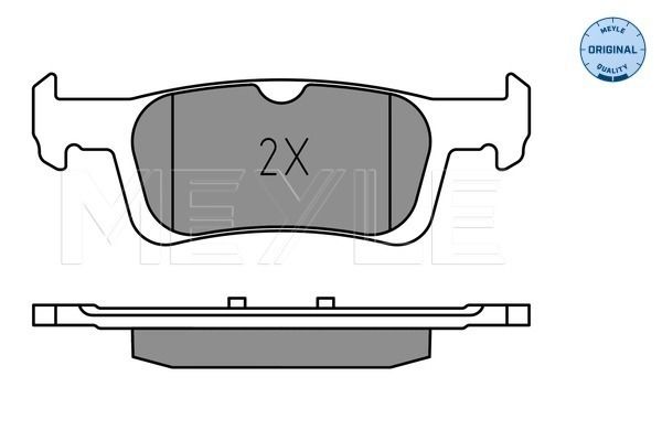 Meyle 0252280714 Колодки гальмівні (задні) Ford Fiesta 1.0 EcoBoost 17-/Peugeot 308 1.6 HDi 14-