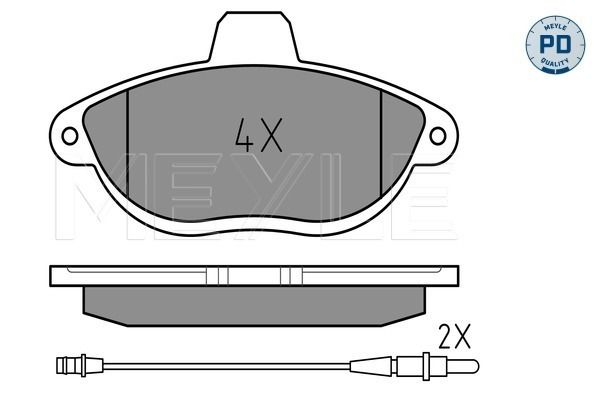 Meyle 0252304218PD Колодки гальмівні (передні) Fiat Scudo/Peugeot Expert 96-