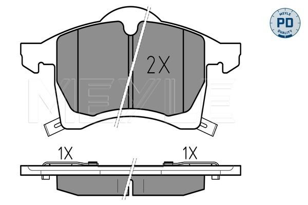 Meyle 0252305719PD Колодки гальмівні (передні) Opel Astra G 98-09 (Ate)