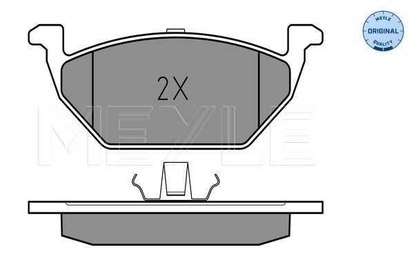Meyle 0252313019PD Колодки гальмівні (передні) VW Caddy 03- (ушки вверх)