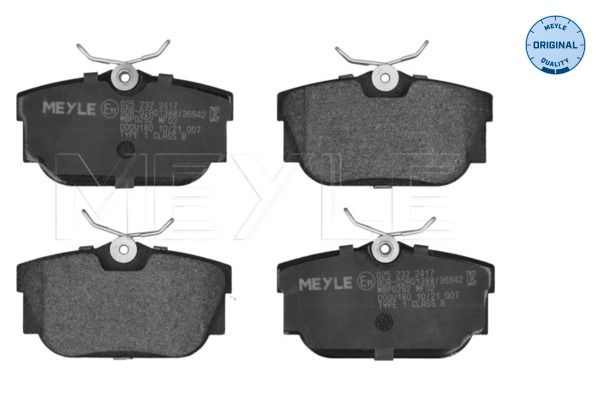 Meyle 0252322417 Колодки гальмівні (задні) VW T4 92-